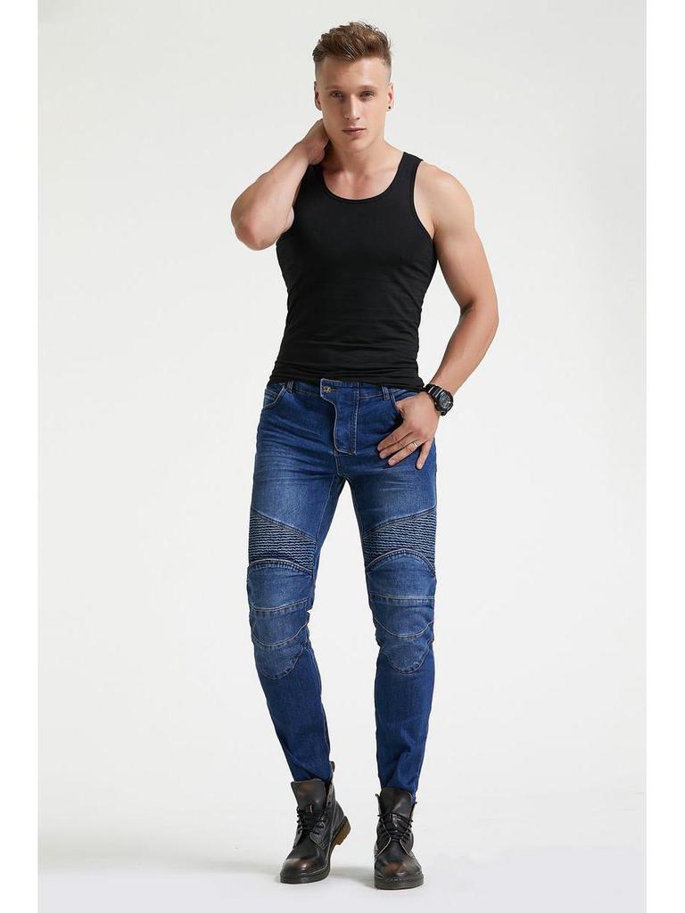 Cross-border Motorcycle Racing Straight Leg Anti-fall Riding Jeans