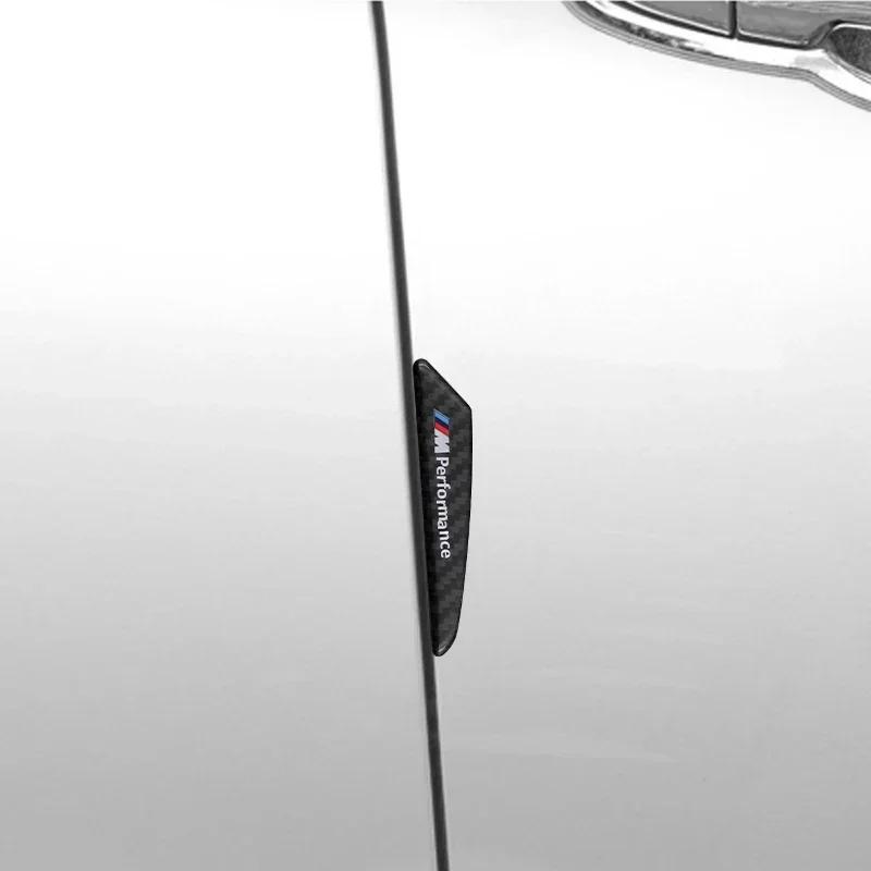 For BMW 4pcs/set Carbon Fiber M Performance Car Body Sticker Car Door Anti-collision Strip Sticker For BMW M3 M5 M6 X1 X3 X5 E34