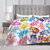 Pile Collage Of Care Bears And Cousins Blanket Flannel  Soft Throw Blankets for Outdoor Travel Bedspread