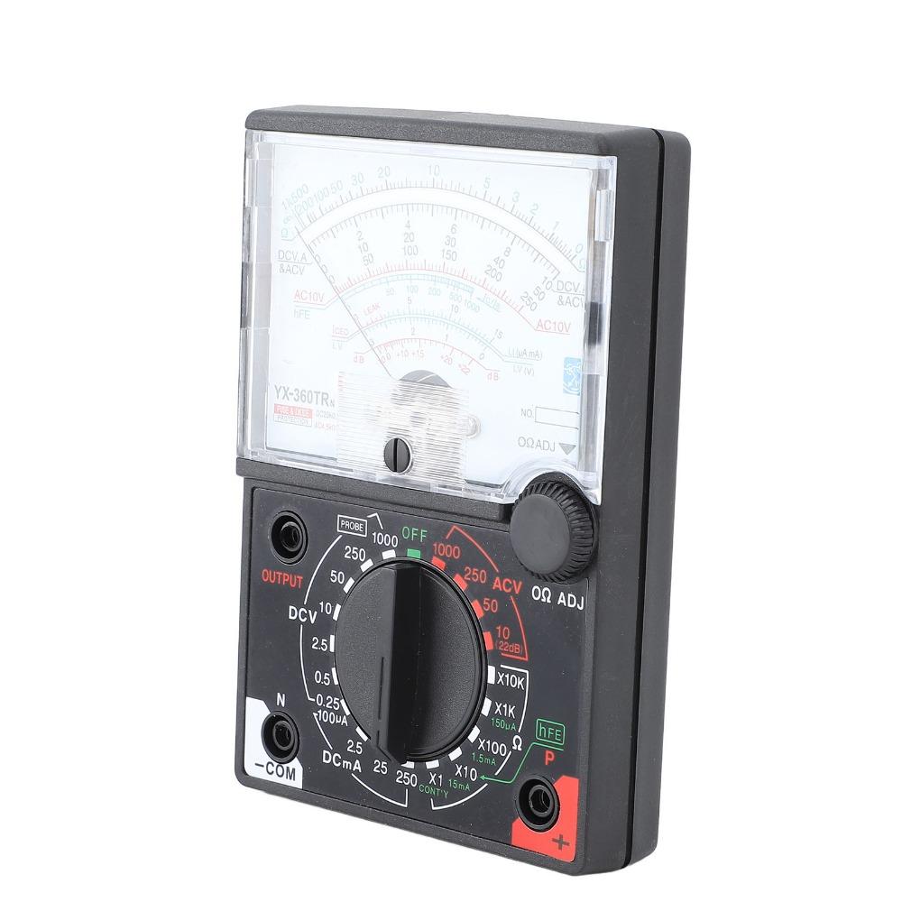 Pointer Type YX 360TRn Multimeter Plastic Material Black Color Pointer Type Multimeter Analog Multimeter Professional Testing