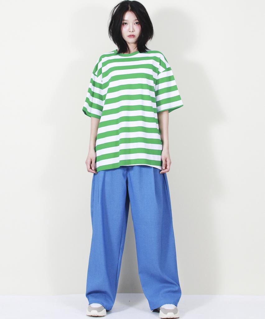 Deumakeu Vintage Denim Wide Pants Blue