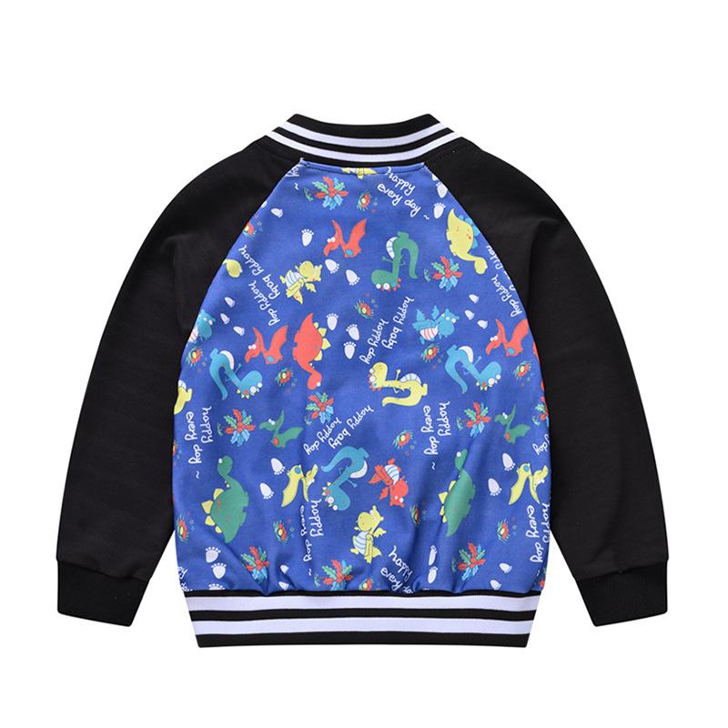 Spring and Autumn Men and Girls Fashionable Cute Printing Color Collision Jacket Children Splicing Jacket Baby Cardigan