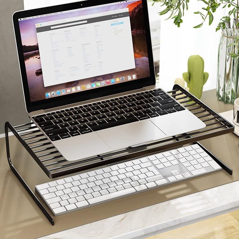 Computer Monitor Stand Bracket Pc Screen Rack Laptop Cooling Holder Desktop Keyboards Mouse Storage Organizers For Macbook