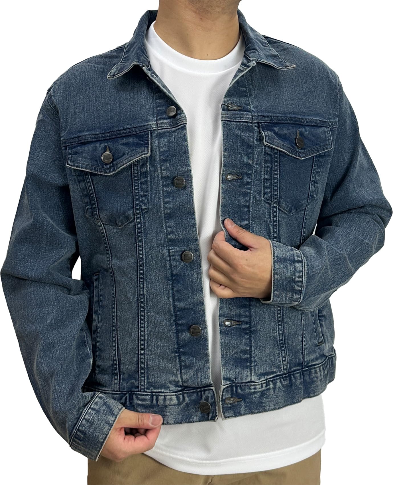Hanes Stretch Denim Denim Plus Sizes 5L Men s Jacket, 2L, 3L, 4L, (JP, Alphabet, 3L, Sax)