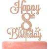 Glitter Birthday Cake Topper - Happy Birthday Party Decorations