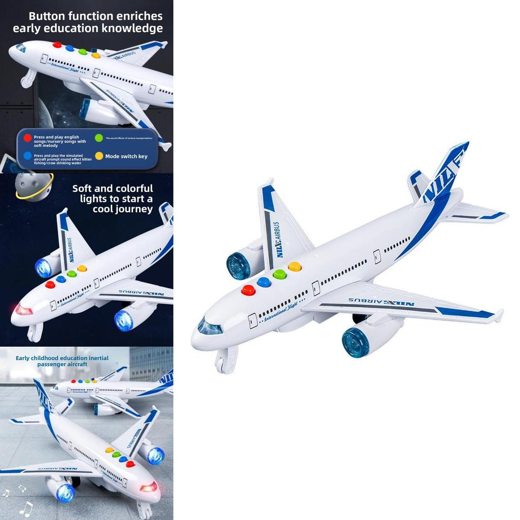 Childrens Inertia Light Sound Airplane Toy With Storytelling And Sensory Development For Boys