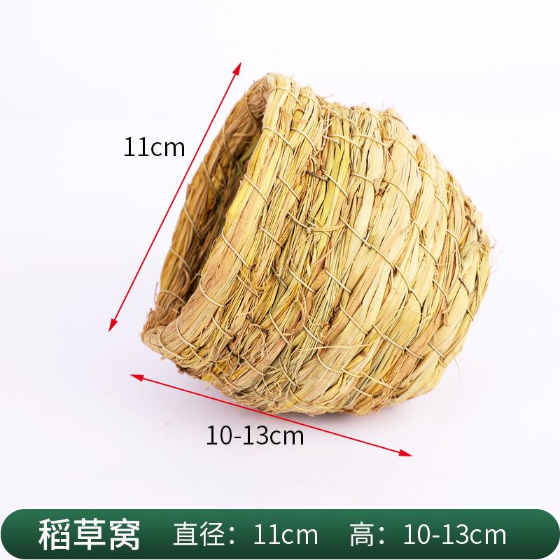 1 adet Doğal El Yapımı Hasır Kuş Yuvası Güvercin Evi Papağan Yuvası Sıcak Evcil Hayvan Yatak Odası Avlusu Küçük Hayvan Kuş Kafesleri