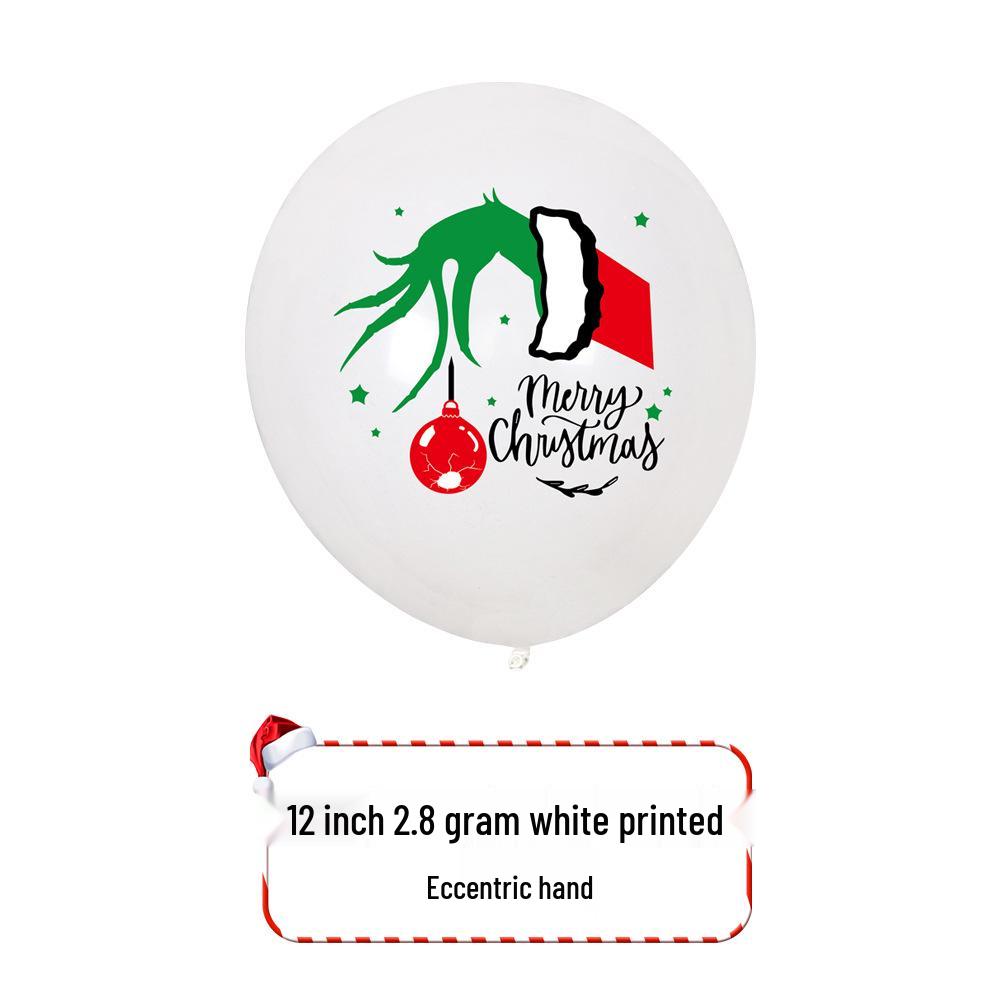 Set of 50 Christmas 12-Inch Latex Balloons: Santa & Tree Design for Party Decor