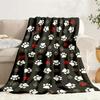2026 New Arrival Cozy Flannel Paw Print Blanket Suitable for - Soft Warm - Bedspread with Cute Dog And Paws - Soundwave Technology Printing Style Beds