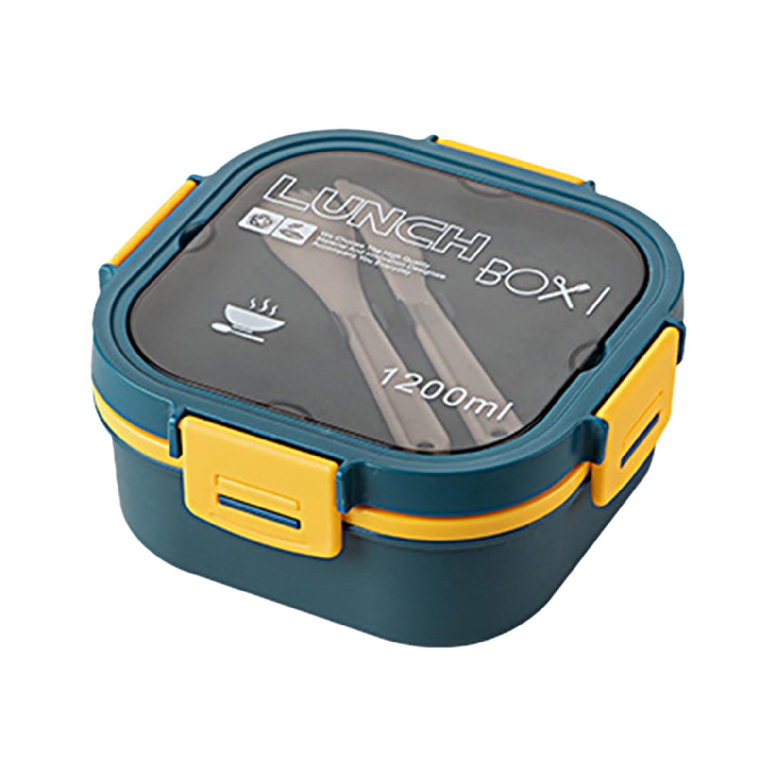 

Двухслойный контейнер для салата, обеда, 4 отделения с контейнером для соуса, вилка, ложка, хранилище для приготовления еды