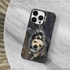 Raccoon Cute Animal Phone Case For iPhone 11,12,13,16,14,15,Mini,Pro,XS,MAX Black Matte Shockproof Cover