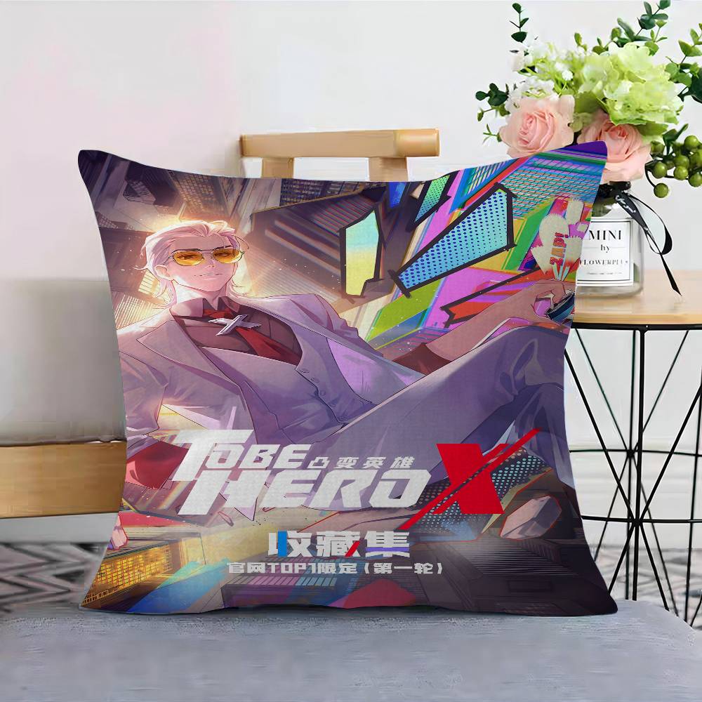 To Be Hero X Anime Pillow Covers Cartoon Sofa Decorative Home Double-sided Printing Short Plush Cute Cushion Cover