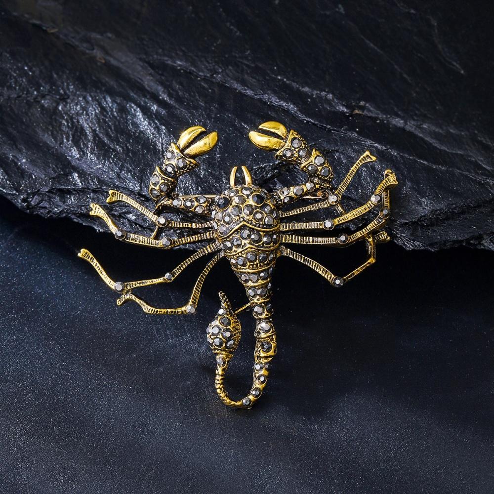 Exaggerated Scorpion Brooch Personalized Fashion Men's Suit Jacket Coat Chest Flower Collar Needle for Wholesale