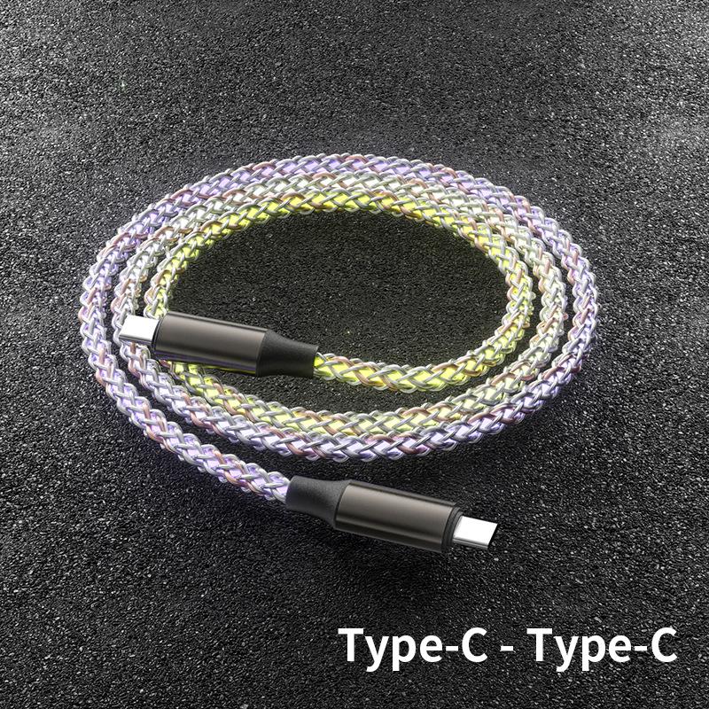 RGB Gradient Fast-Charging Data Cable - 3-in-1 with Running Light