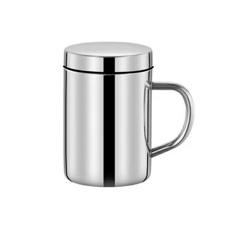 Nerezový dvoustěnný izolovaný termální hrnek na moto láhev na vodu kempingový čajový šálek