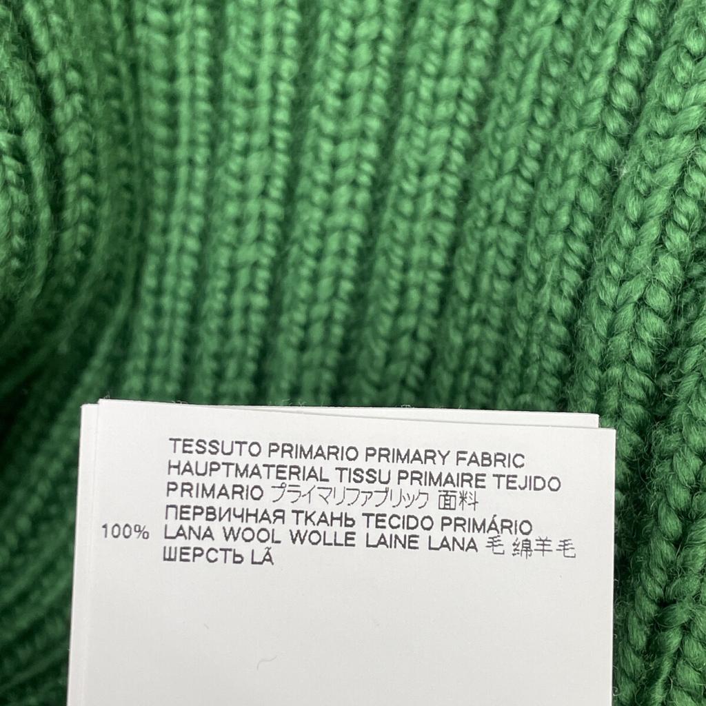 Maison Margiela Green 100% Wool Boat Neck Long Sleeve Knit Tops S greenUsed