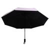 Składany parasol Czarna guma Stal Ochrona UV 3 składany Parasol przeciwsłoneczny na słoneczne dni Deszczowe dni Różowy z silikonem