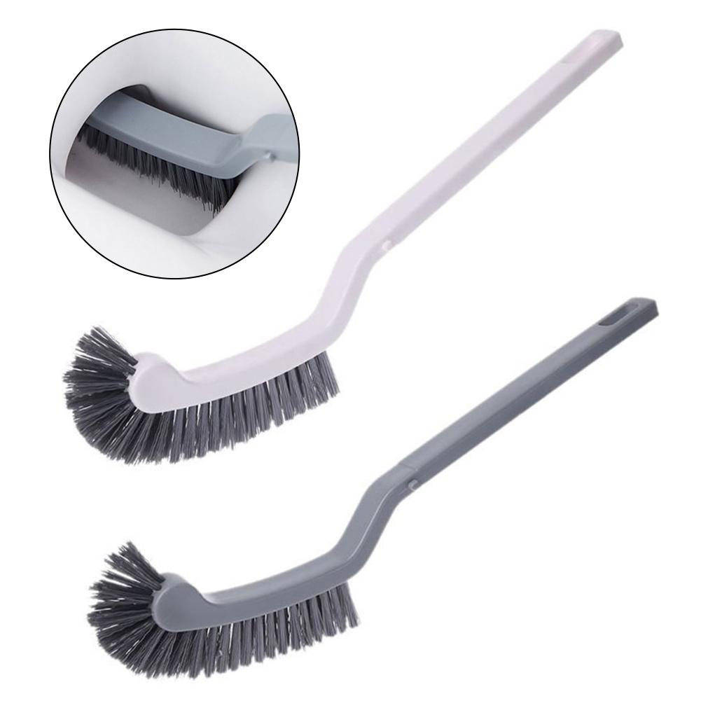 Corner Rim Cleaner Long Handle Graywhite Plastic Toilet Cleaning Brush