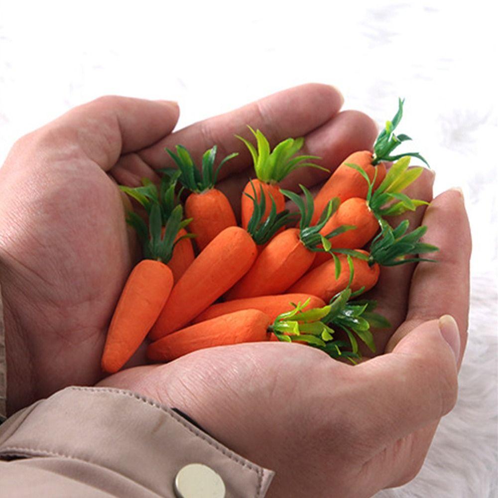 12pcs Cartoon Easter Carrot Pendant Handmade Mini Carrot Hanging Pendant Kids Gift