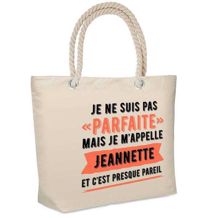 Sac de plage - PLANETEE - isotherme Jeannette Parfaite - Coton imprimé France - Beige - Grande contenance