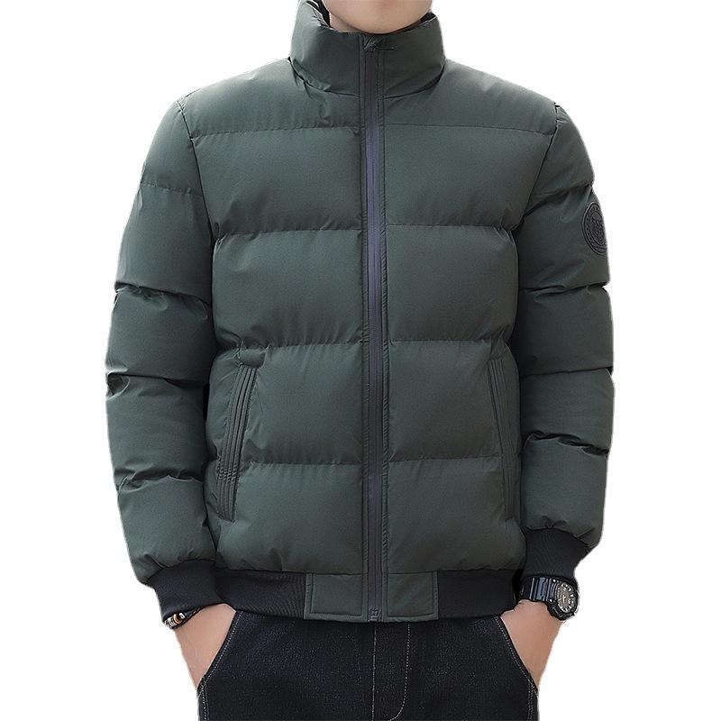 Winter Velvet Cotton-padded Clothes, New Men's Stand-up Neck Cotton-padded Clothes, Youth Flow Thickened Cotton-padded Jackets, Short Styles.