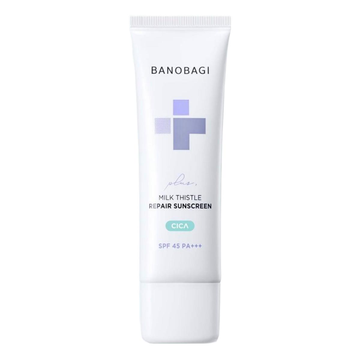 BANOBAGI Chardon-Marie Réparateur Cica Crème Solaire Plus SPF45 PA+++ Protection UV Apaisante 50ml white