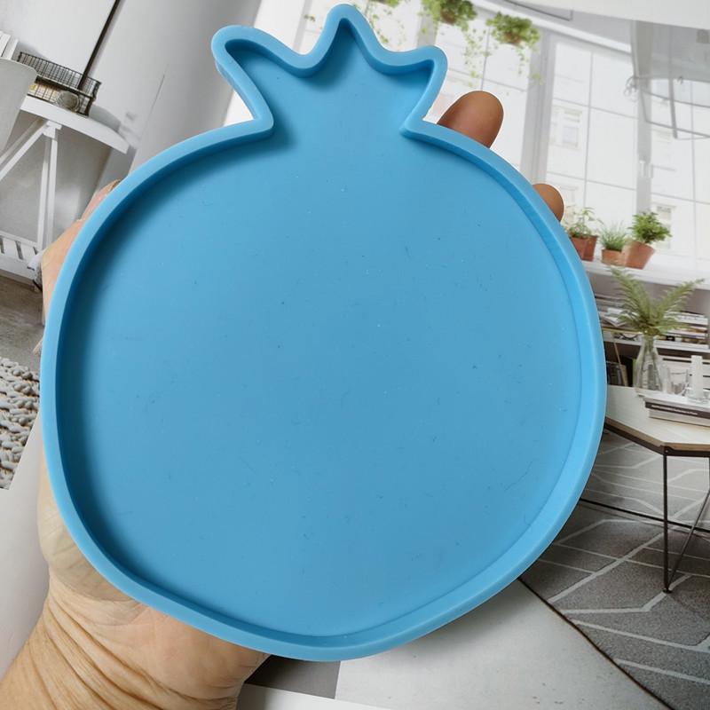 Granatapfel Geode Epoxidharz Form Handgemacht Tassenuntersetzer Becheruntersetzer Silikonform DIY Bastelform