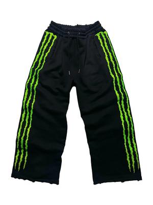 LUXEON Claw Triple Stripe Fluorescence Sweatpants Y2K Streetwear Hip Hop Personality Glow Casual Pants Cotton Drawstring Joggers