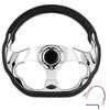 1pcs Universal 13" 320mm Racing Sports Car Steering Wheel with Horn Button Carbon Fiber