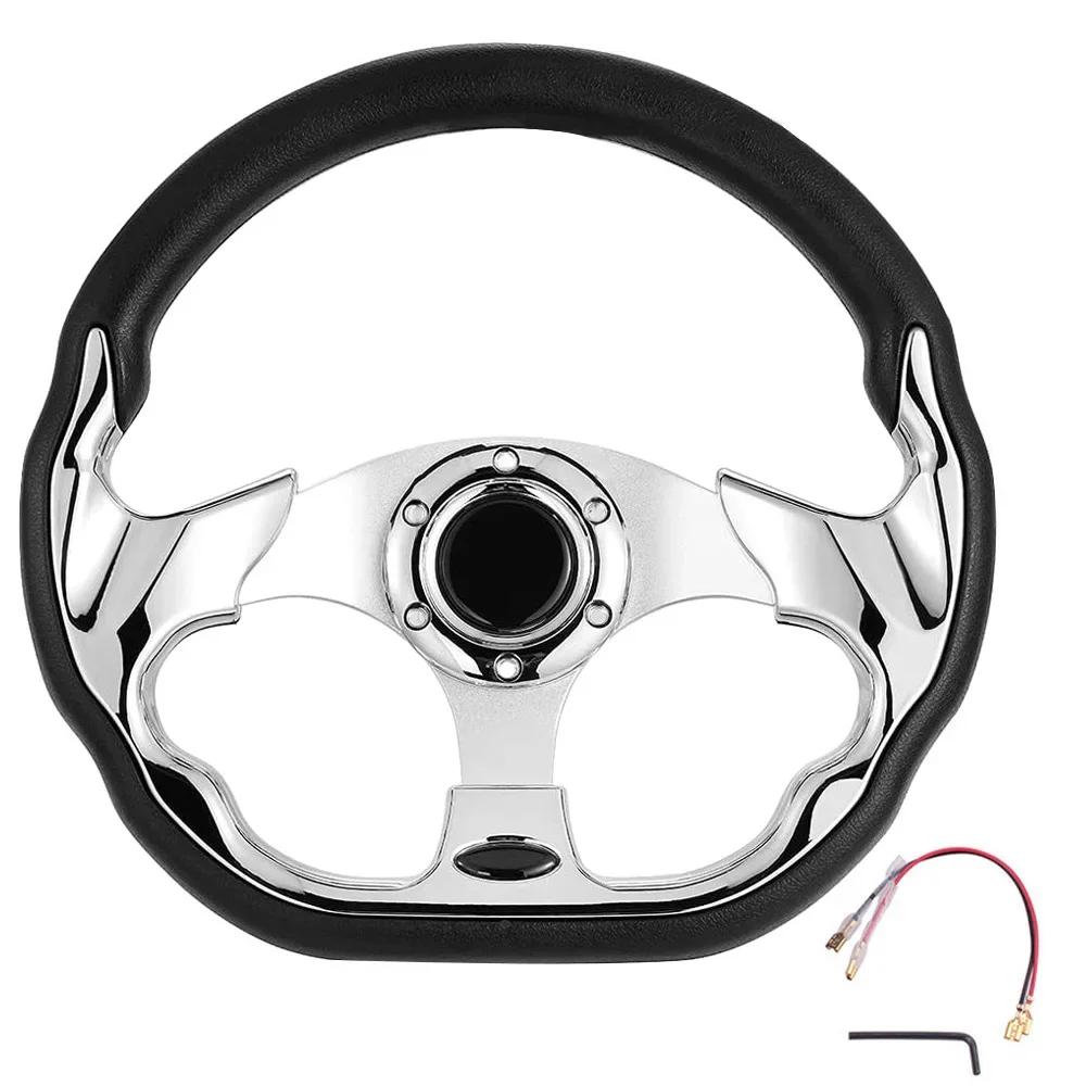 1pcs Universal 13" 320mm Racing Sports Car Steering Wheel with Horn Button Carbon Fiber