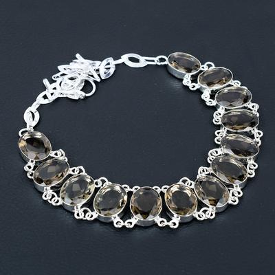 Smoky Topaz Necklace 925 Sterling Silver Necklace Smoky Gemstone Necklace Handmade Silver Smoky Topaz Jewelry For Her Necklace For Gift