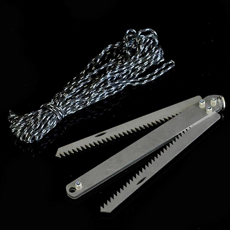 Edelstahl Klapp Unkraut Rasierer Wasserpflanzen Schneider Entfernen Wassergras Angelzubehör Werkzeug Ausrüstung Lanyard Gezackte Klinge