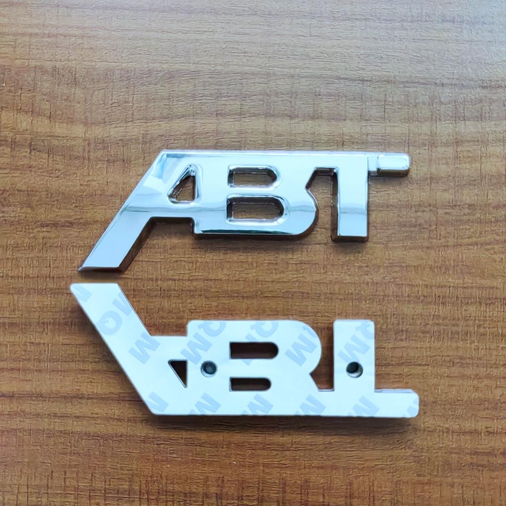 3D Metal Logo ABT Emblem Car Trunk Badge For T6 S5 RS7 C8 Q8 RS6 SQ5 Q5 Q7 RS4 A3 8V A6 ABT Sticker Accessories