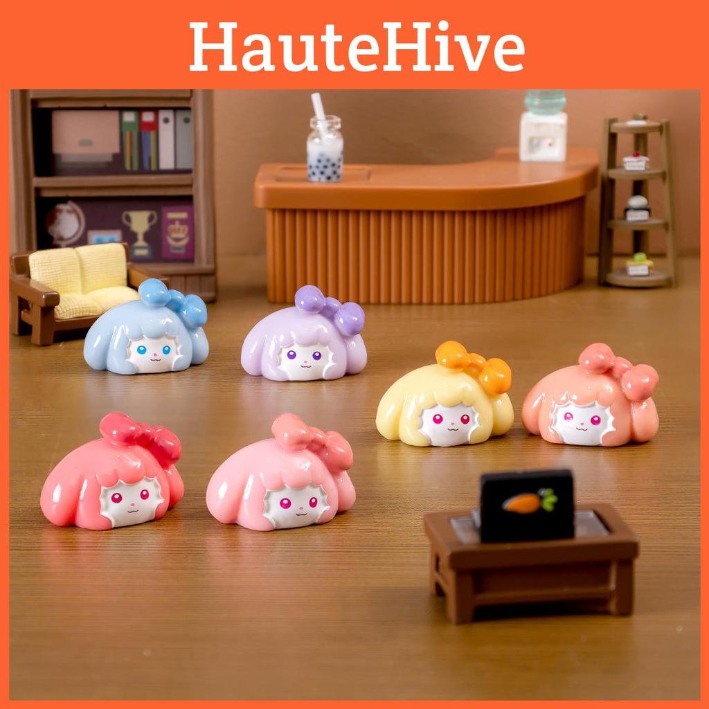 Adorable Resin Bow-tie Puppy Figurine Cute Miniature Car Desk Decor