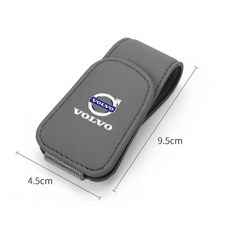 Auto-Sonnenbrillenhalter Magnetischer Lederclip Karten-Ticket-Halter Dekoration Für Volvo S60 S90 XC40 XC60 V90 S40 S80L Zubehör