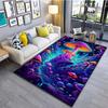 Fantasy Forest Mushroom Pattern Area Rug for Living Room Bedroom Bedside Non-Slip Floor Mat Nature-Inspired Home Decor