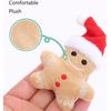 New Christmas Hat Gingerbread Plush Toys, Cat and Dog Toys, Pet Self Entertainment Toys, Wear-resistant and Bite Resistant Interactive Training Toys,