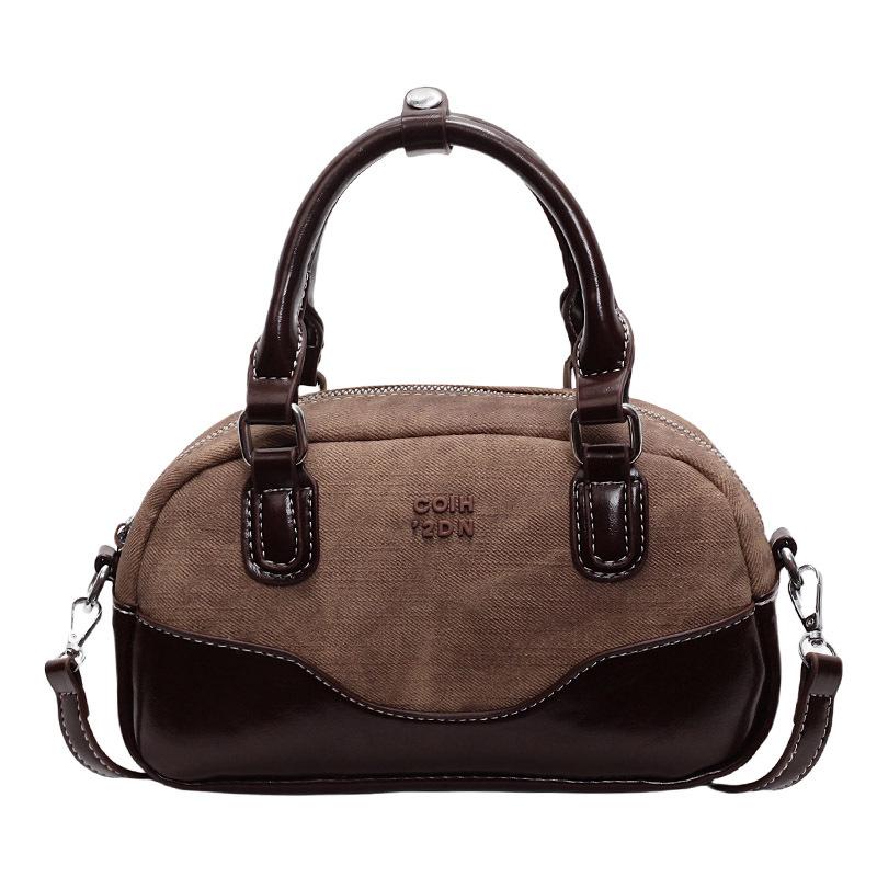 

2024 Осень/Зима Маленькая Высококлассная Модная Сумка для Боулинга и Сумка Кроссбоди для Повседневной Носки на Плече для Женщин. коричневый