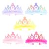 Versatile Elsa Crown Gradient Mesh Hairband - Princess Fashion Accessory for Girls