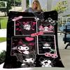 1pc. Cute Gothic Kuromi Plushie Decorative Blanket - Perfect for Home, Office, Outdoor Use, Gift Idea, Suitable for Al
