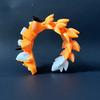 Keychain Cartoon Cat Fox Design with Metal Ring Keychain Pendant 3D Printed Movable Joints Flexible Body