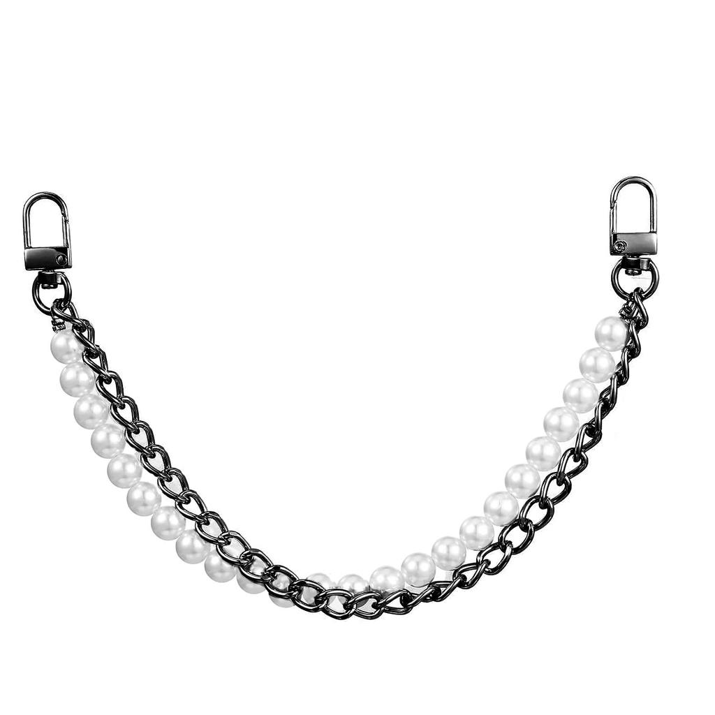 Purse Double Chains Strap for Women,Purse Straps Extender, Short Handle Replacement Charms Accessories for Wallets Handbags Bags