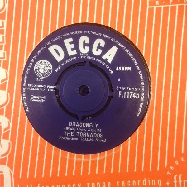 

7inch Record TORNADOS - Dragonfly F11745 Decca 1963 UK Rock Used