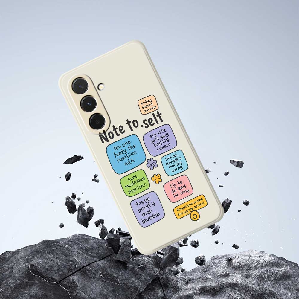 For Samsung Galaxy A36 5G Case Colored Sticky Notes Pattern Printing Straight Edge TPU Phone Back Cover