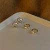 E838 Baroque European American Court Retro Hoop Earrings 925 Silver-Plated 18K Gold Zircon Trendy Small Ear Buckles