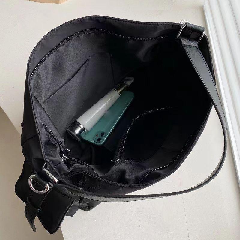 Female Stylish Tote Bag Black Hobo Handbag Large Capacity Shoulder Bags Ladies Soft PU Leather Messenger Bags Women Shopper Bag