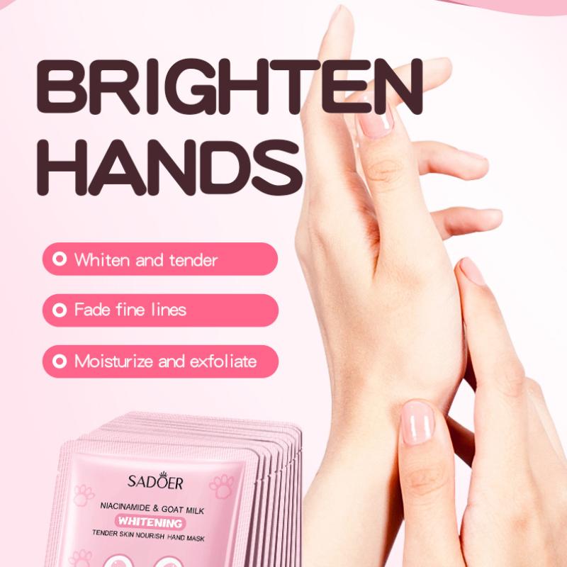 Kattklo Handmask SADOER Niacinamid Whitening Återfuktande Fuktgivande Återfuktande Handskar