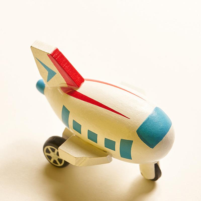 Kids Mini Wooden Cars Truck Aircraft Model Toy Montessori Wooden Education Colorful Vehicle Toys Simulation Cars Decoration Gift
