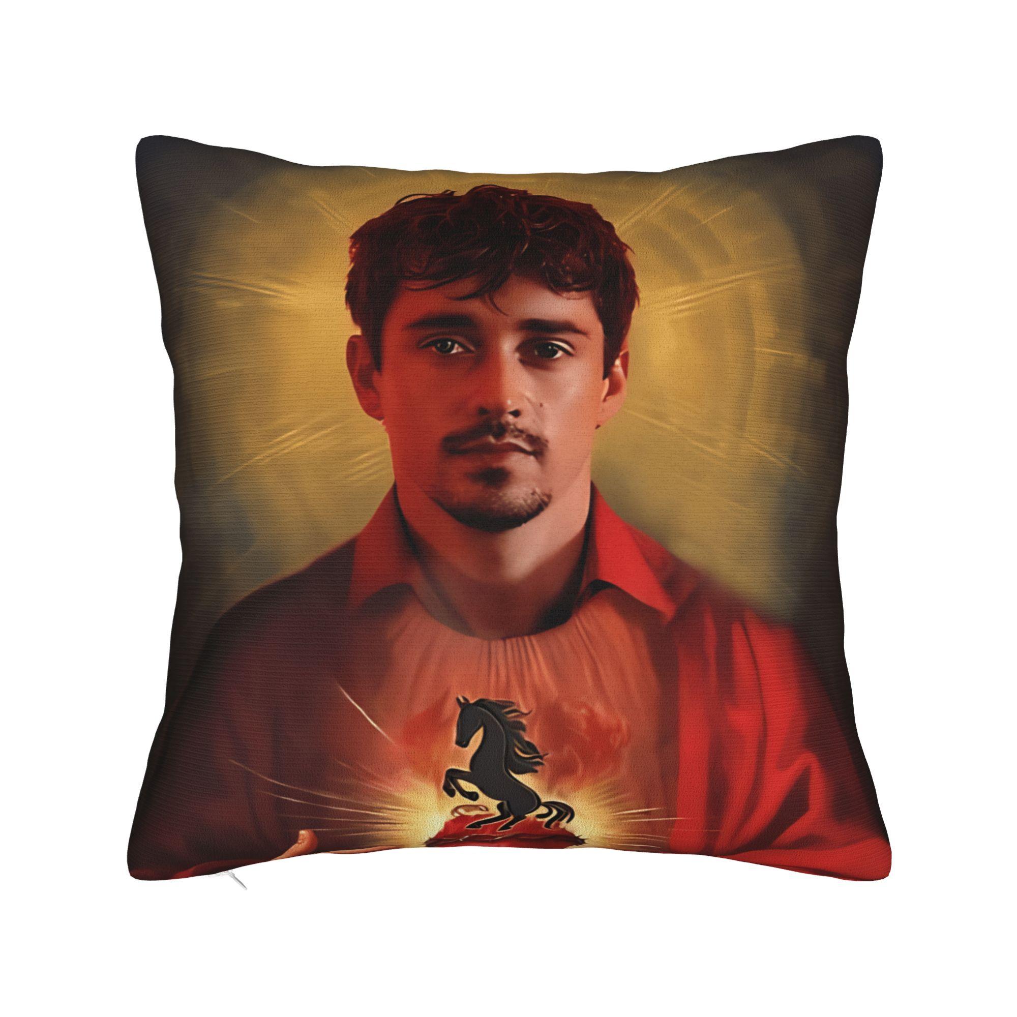 

Charles Leclerc Pillow Cover Soft Cushion Cover Retro Trendy Pillow Case For Sofa Couch Bed Living Room 12x12Inch