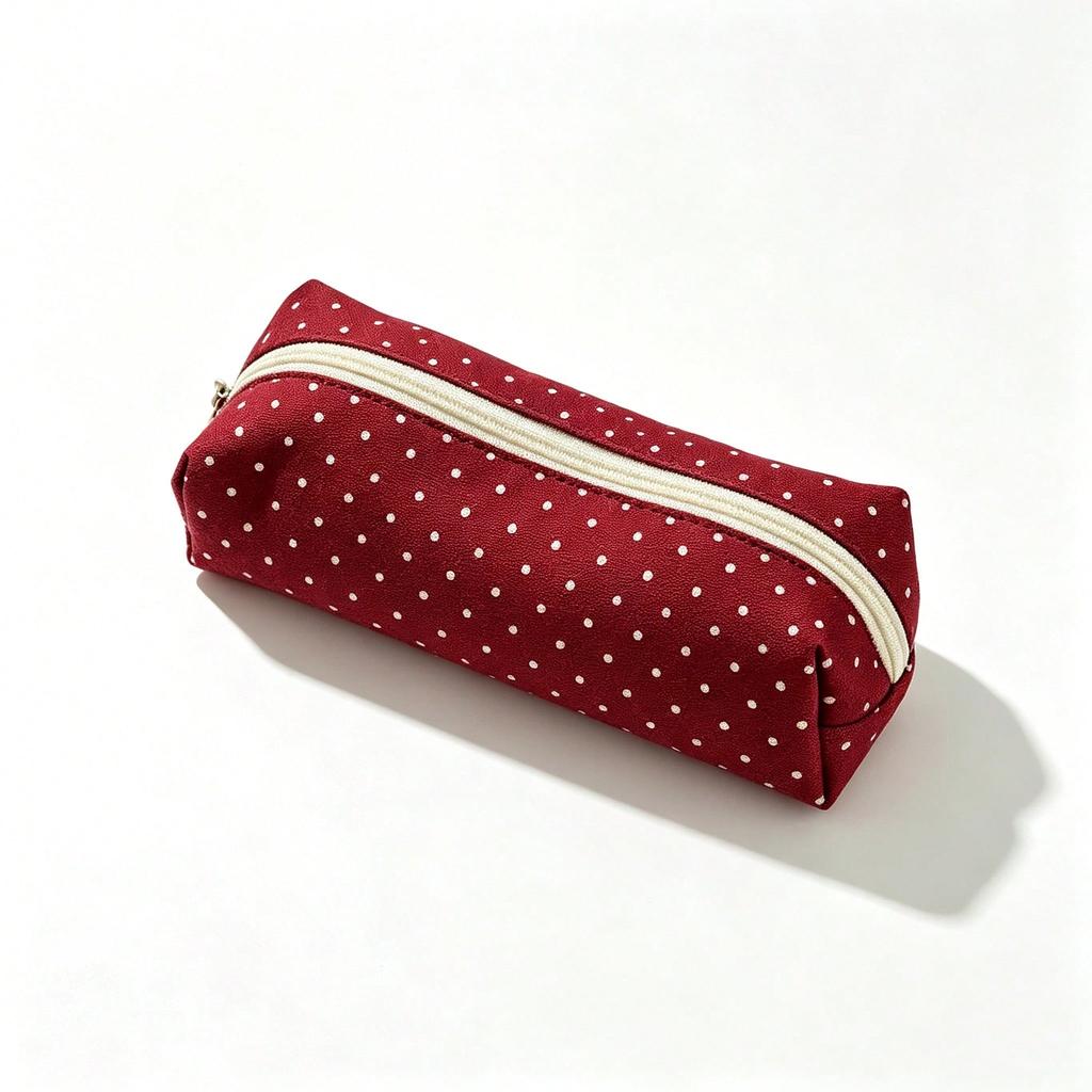 Korean Polka stationery case,makeup/office/school supplies,multiple colors available,back to school gifts,Christmas,holiday gift